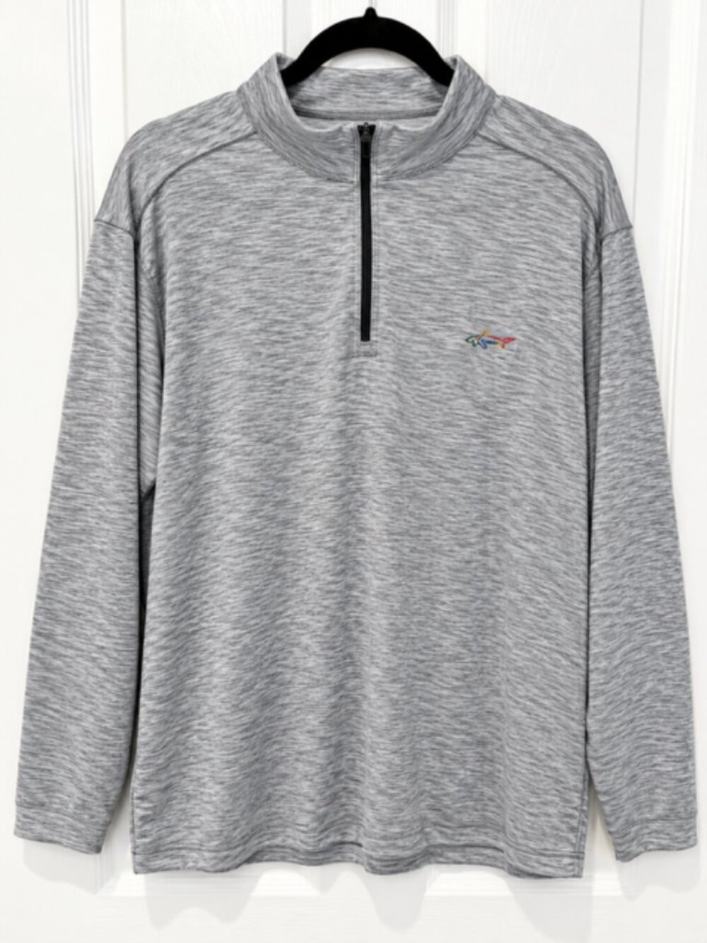 Greg Norman Men’s XXL Gray Quarter Zip Golf Pullover Performance Preppy